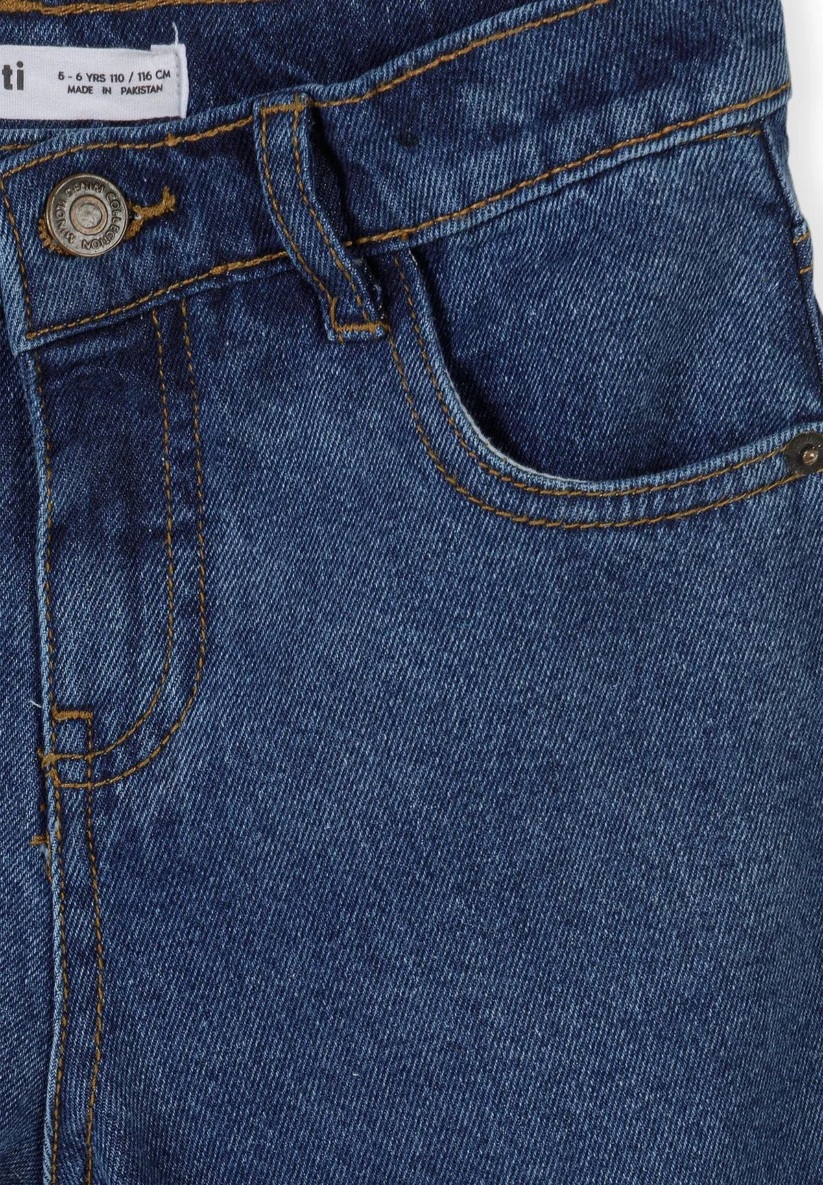 Minoti barrel jeans pige blå smal ankel