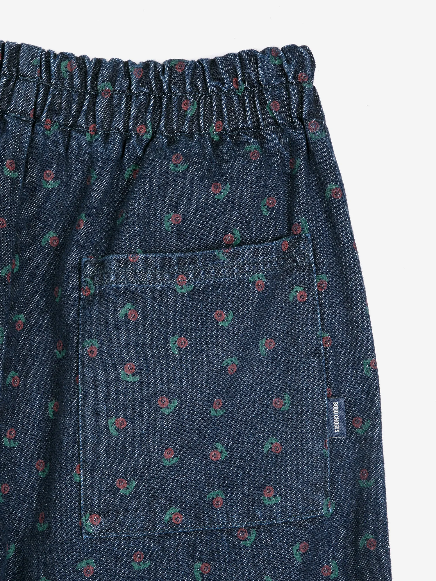 Bobo Choses Swamp Whirl all over denim cocoon bukser navy
