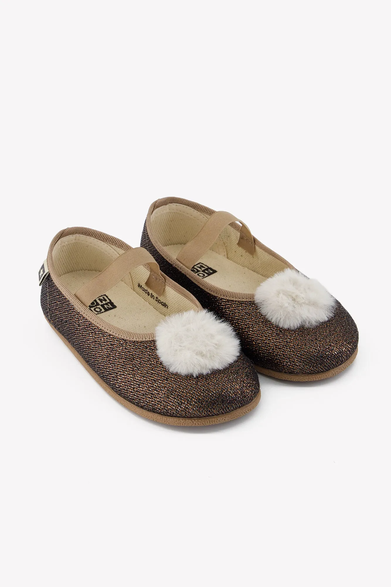 Bonton Pomponette sutsko sølv med pompon