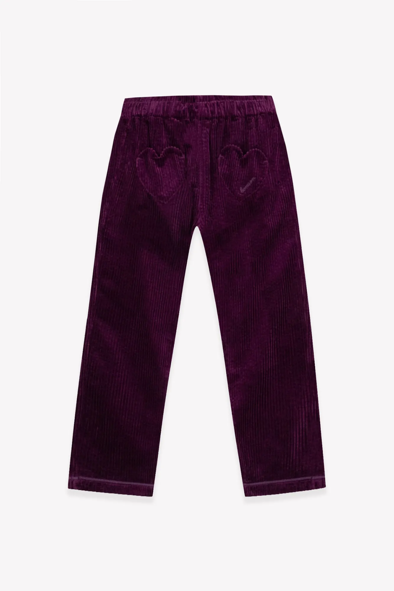 Bonton Duck bukser 6A lilla velour hjerte