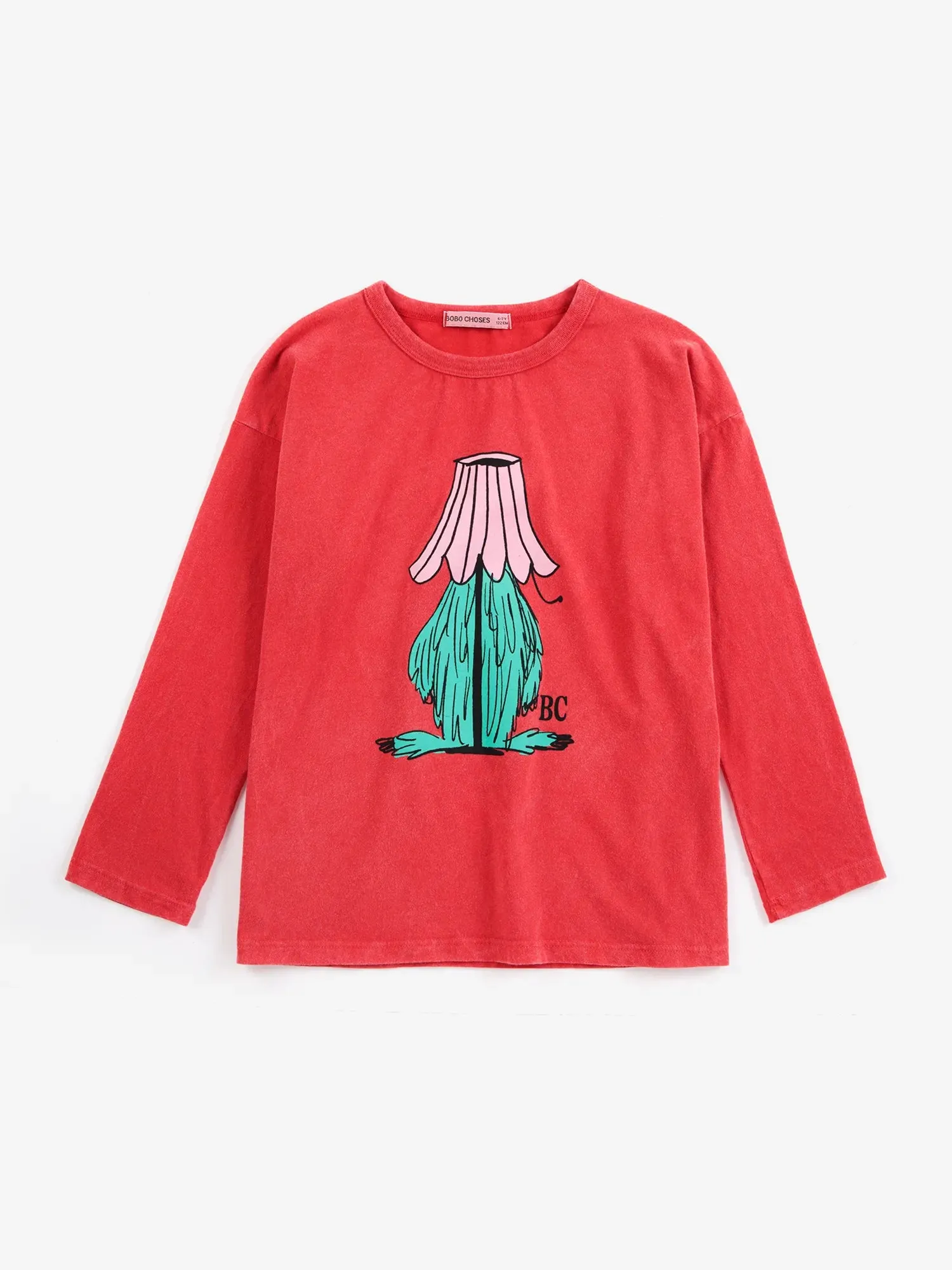 Bobo Choses Hidden Monster t-shirt rød økologisk bomuld