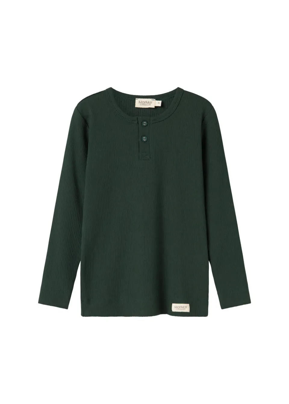 MarMar Tee LS t-shirt Dark Leaf langærmet rib