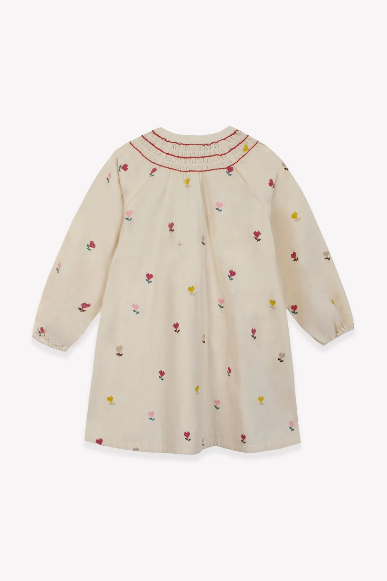 Bonton Poupée Cœurs Coton kjole velour med hjerter