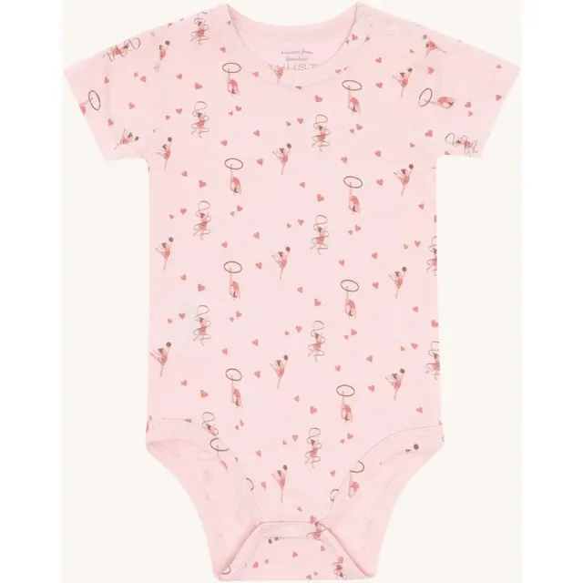 Hust & Claire Buller Gymnast bodystocking Chalk Pink bambus
