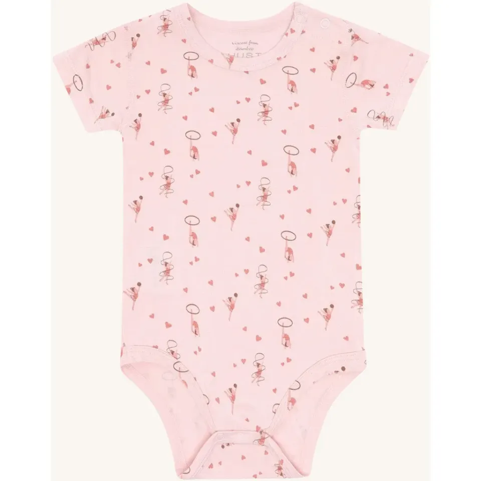 Hust & Claire Buller Gymnast bodystocking Chalk Pink bambus