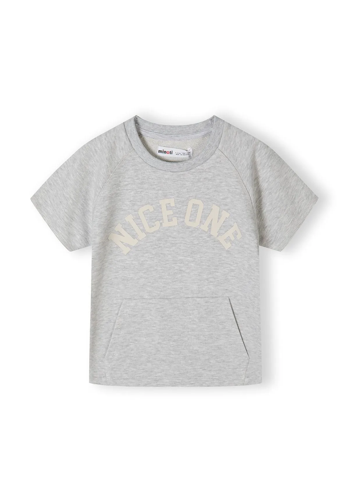 Minoti 42516 T-shirt shorts sæt grå bomuld