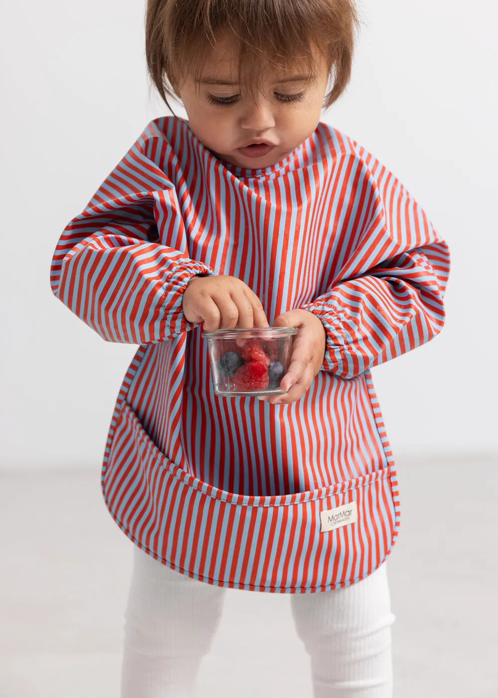 MarMar Apron LS spiseforklæde Blue Red Stripes