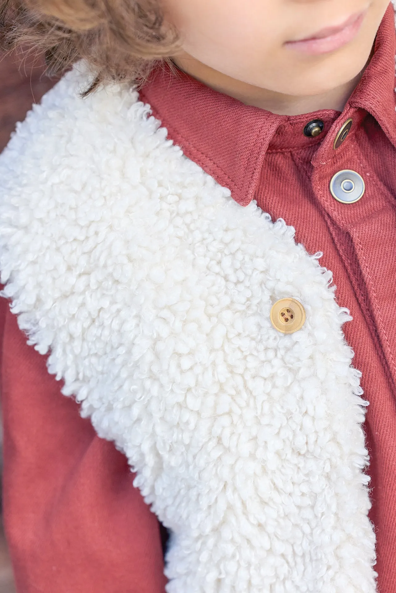 Bonton Beti Sherpa vest ecru teddy