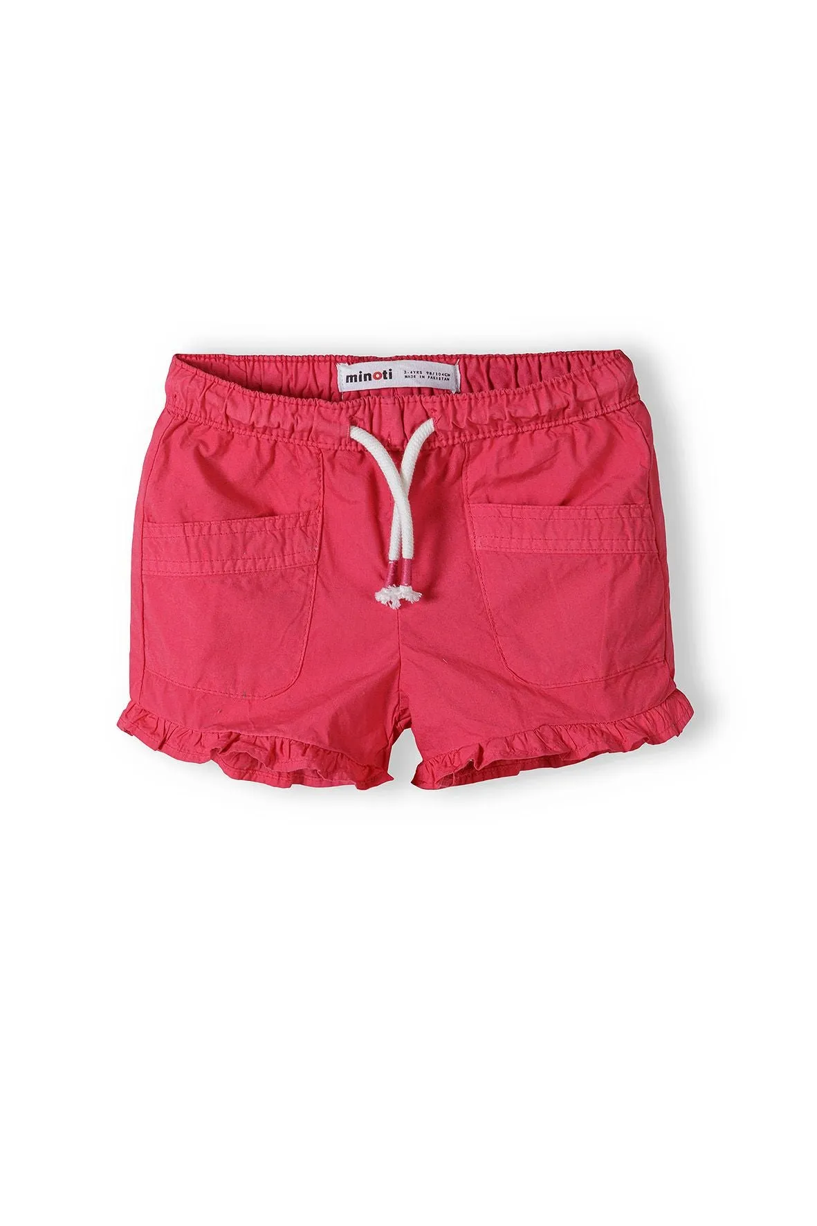 Minoti 38841 shorts til piger rosa melange flæse