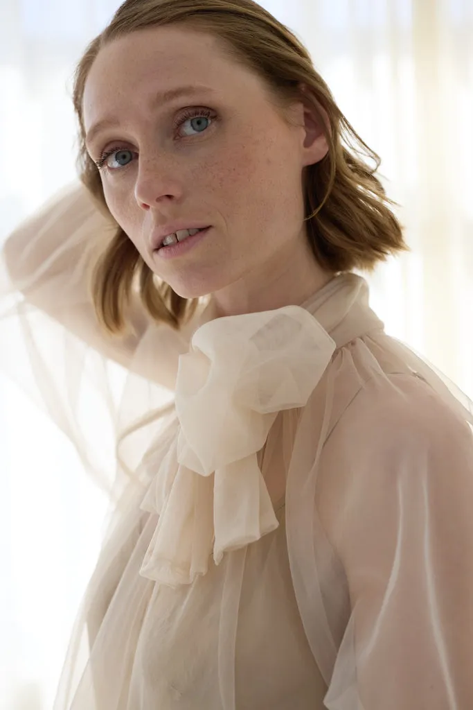MarMar Copenhagen Truda W bluse Barely Rose tyl