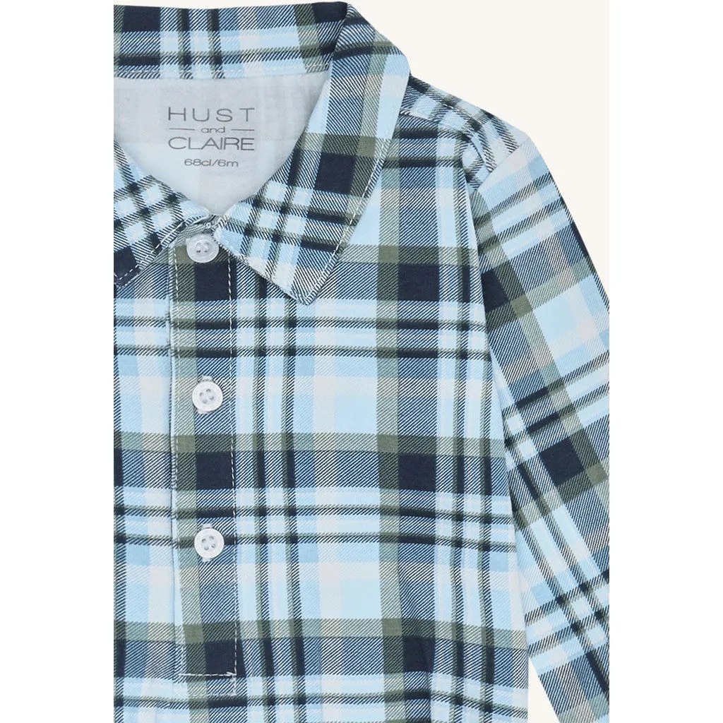 Hust & Claire Boye Fall Check body Iron Blue ternet