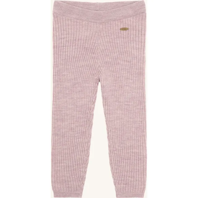 Hust & Claire Lui Wool Rib leggings heather merinould