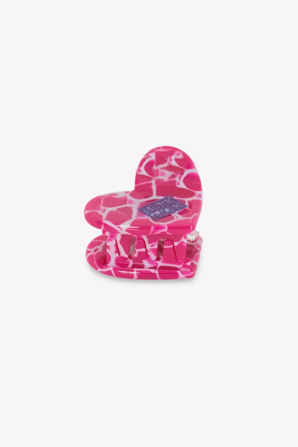 Bonton x Gigi Pince Coeur hårspænde rose marbré lille