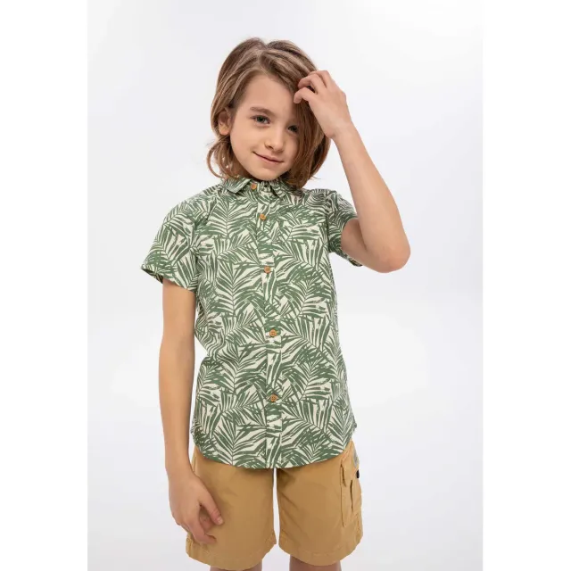 Minoti 38175 skjorte oliv palmer drenge