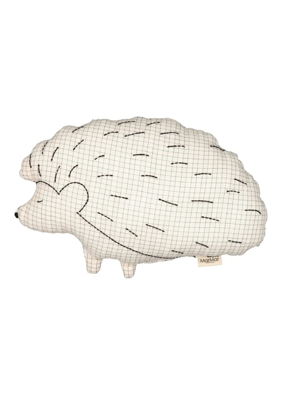MarMar Cushion Hedgehog pude Deep Lake Check bomuld