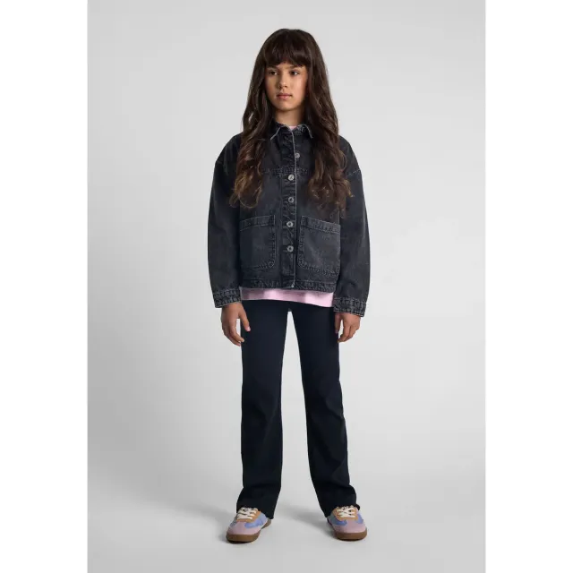 Minoti 43876 denimjakke sort acid wash til piger