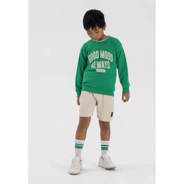 Minoti Good Mood sweatshirt grøn bomuld 86-128