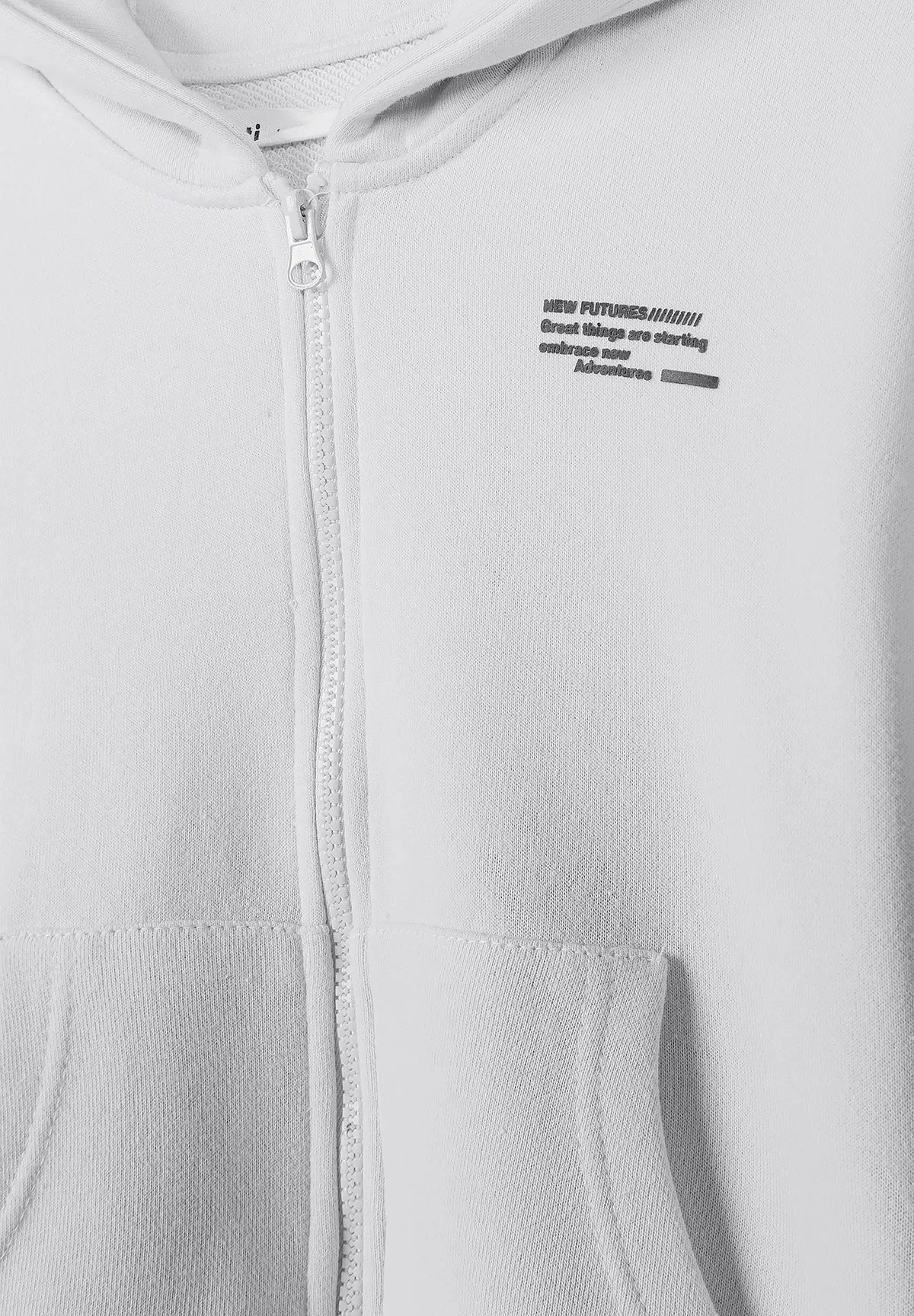Minoti 44808 zip-hoodies 2-pak sort hvid bomuld