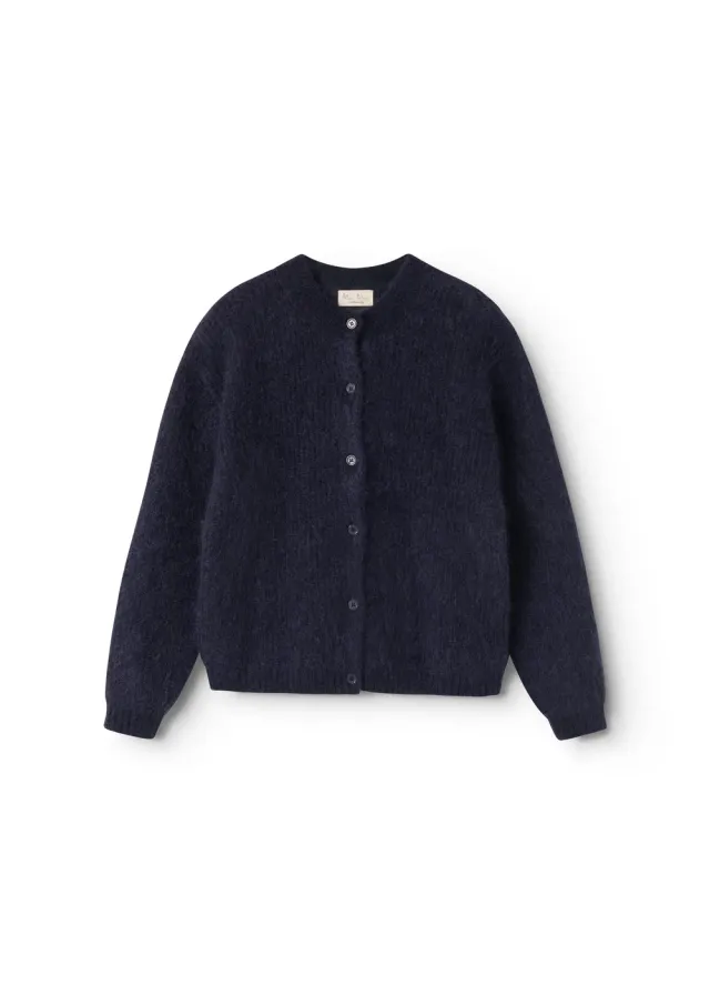MarMar Tavon W strikcardigan Darkness Melange mohair