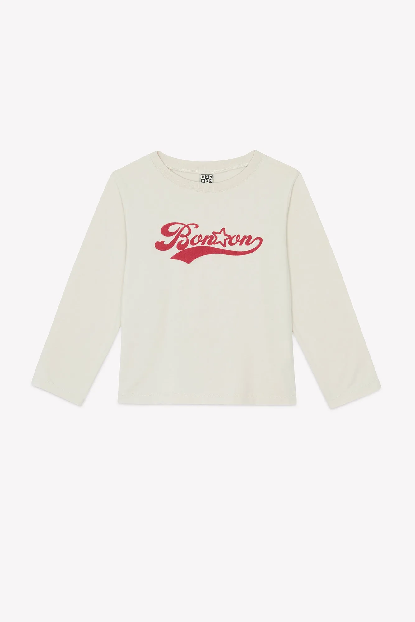 Bonton Taxo langærmet T-shirt milk bomuld logo