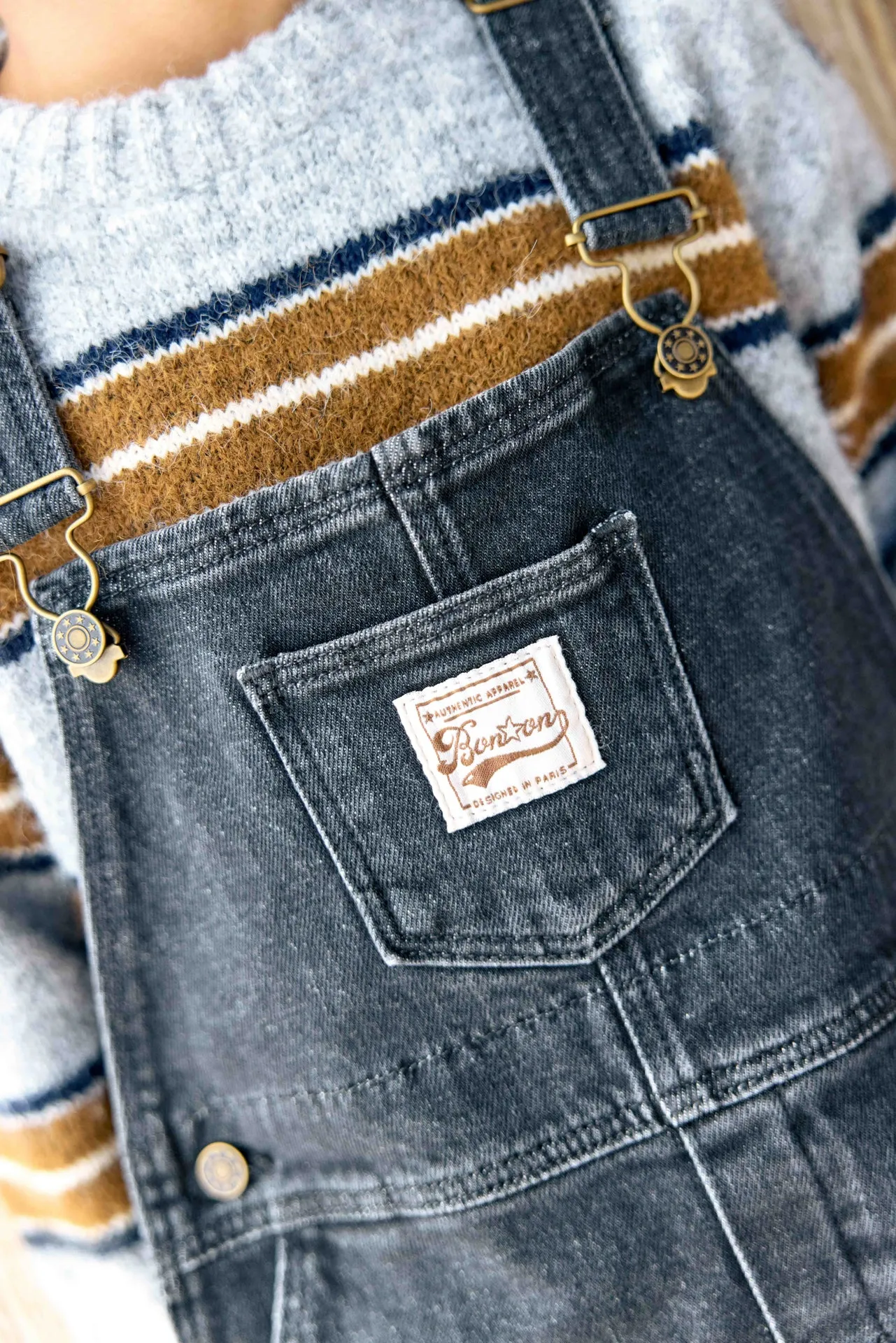 Bonton Moka Denim Gris smækbukser grå