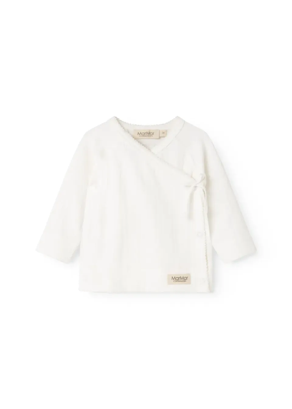 MarMar Tut Wrap LS bluse Gentle White slå-om