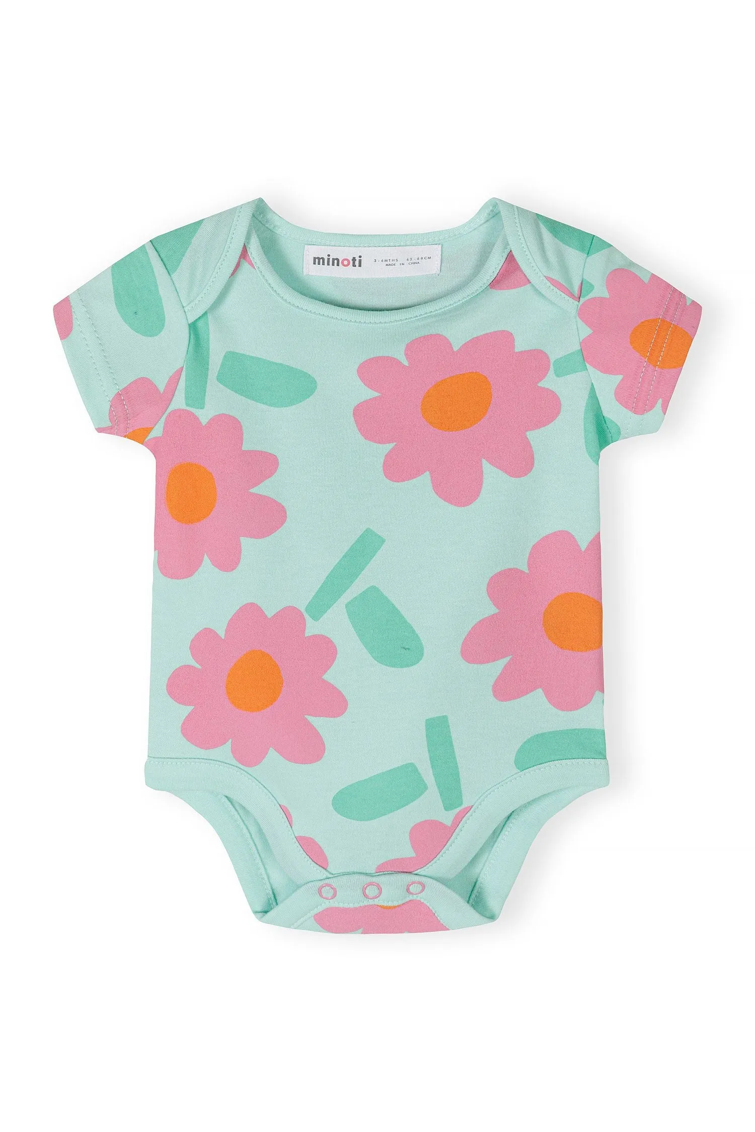 Minoti 44534 body til piger 5-pak blomstret