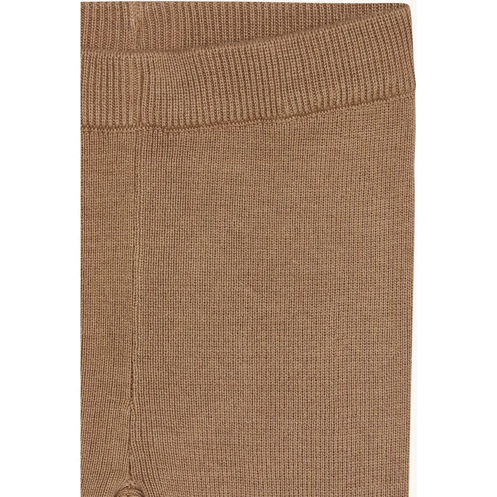 Hust & Claire Lui Knit Rib leggings Warm Sand bambus