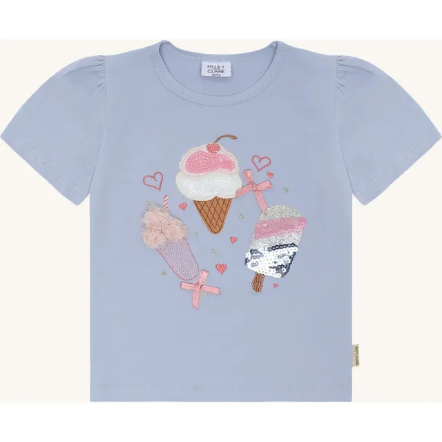 Hust & Claire HCAlma T-shirt Zen Blue isprint