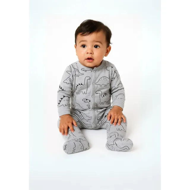 Minoti 42004 natdragt 2-pak grå dino baby