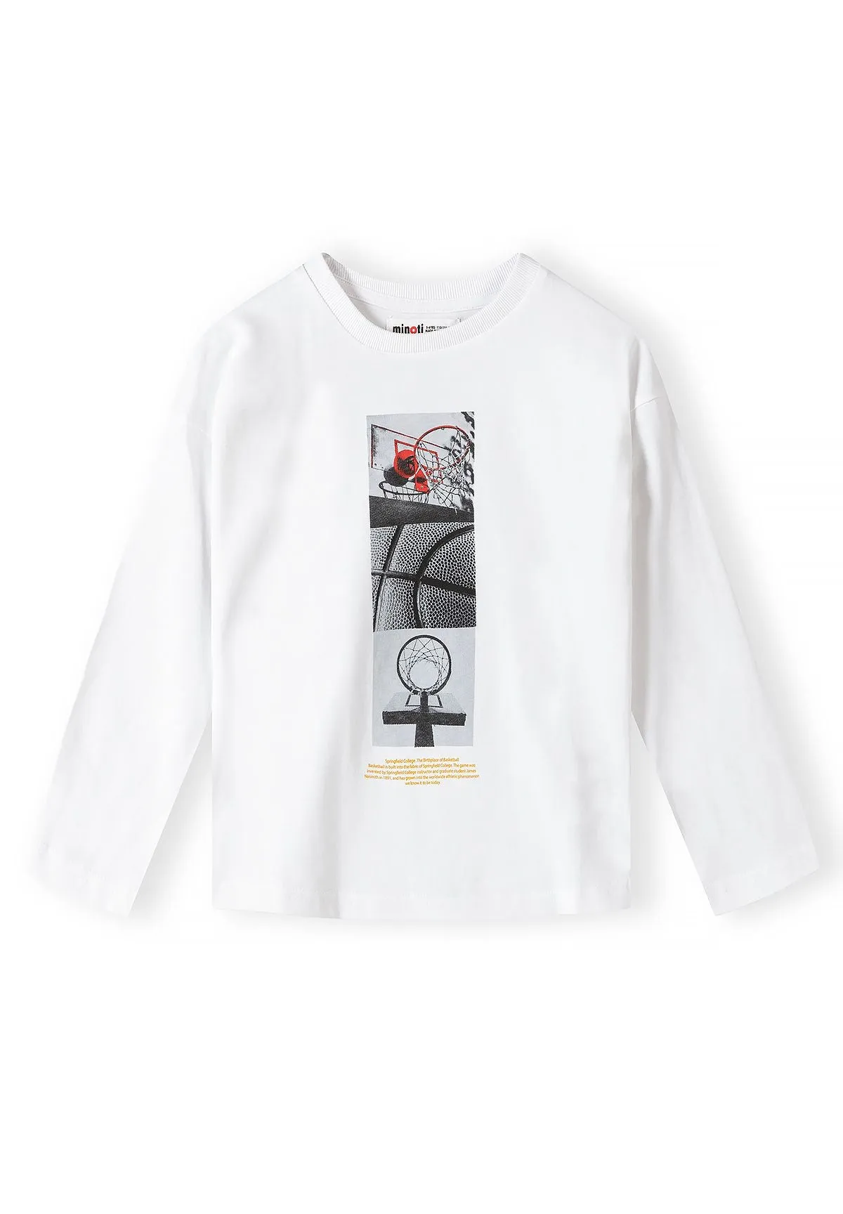 Minoti 45603 langærmet t-shirt 5-pak basketball bomuld