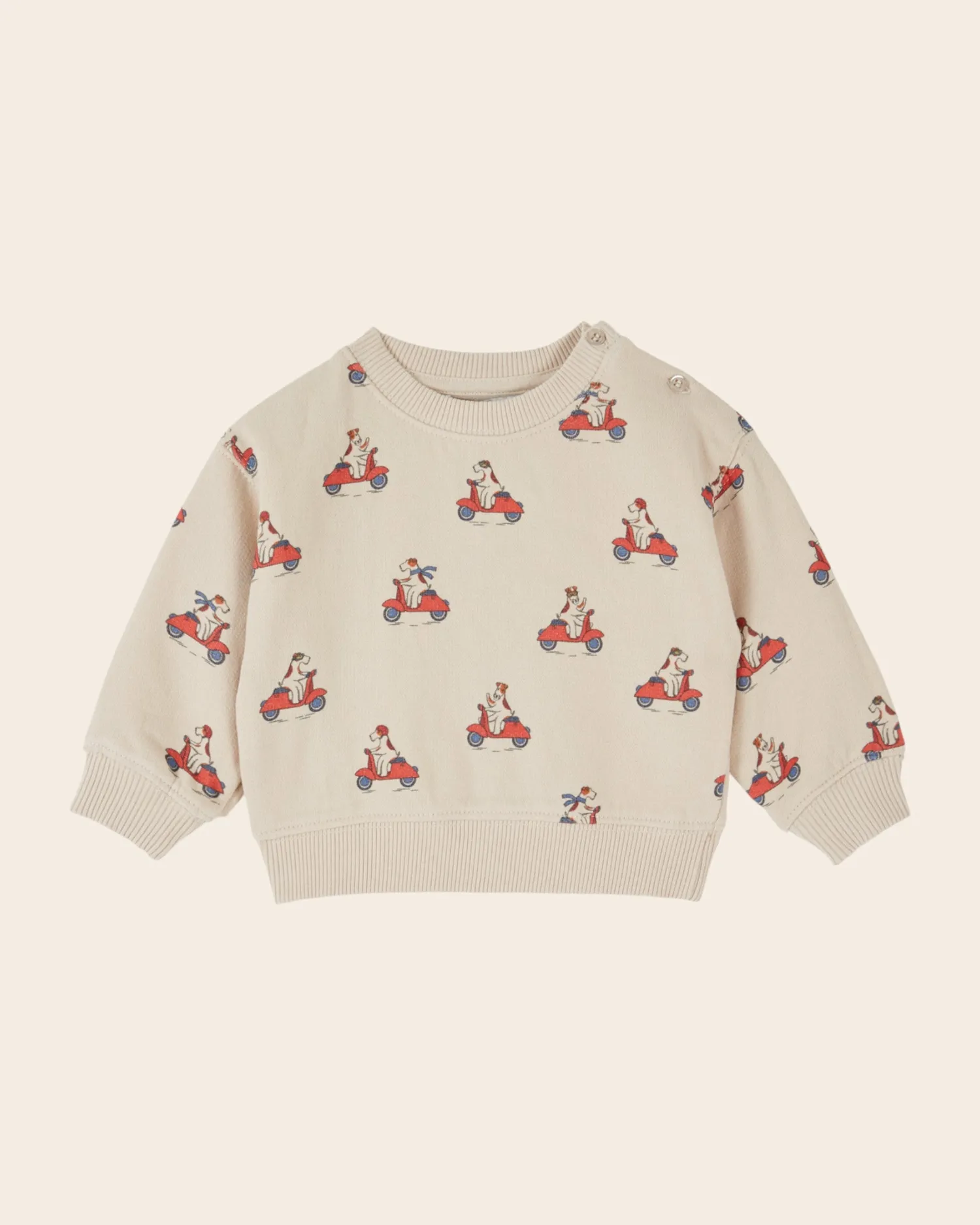 Emile et Ida Chien sweatshirt beige hund