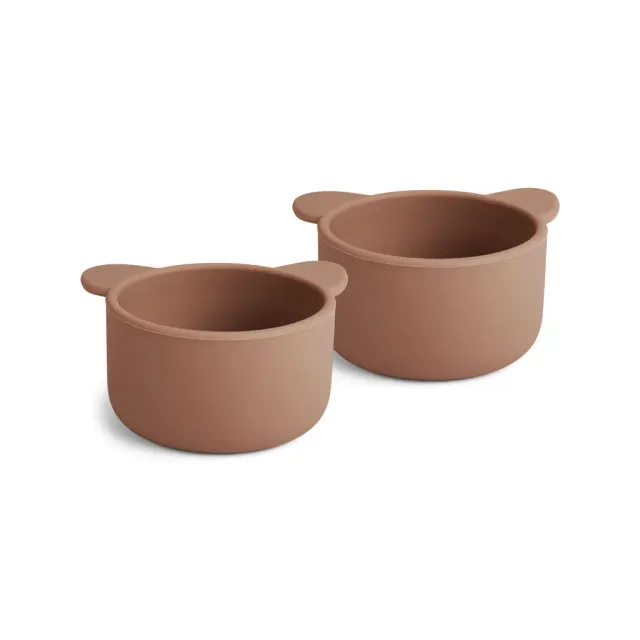 nuuroo Rosa snackskål Chocolate malt 2-pak silikone