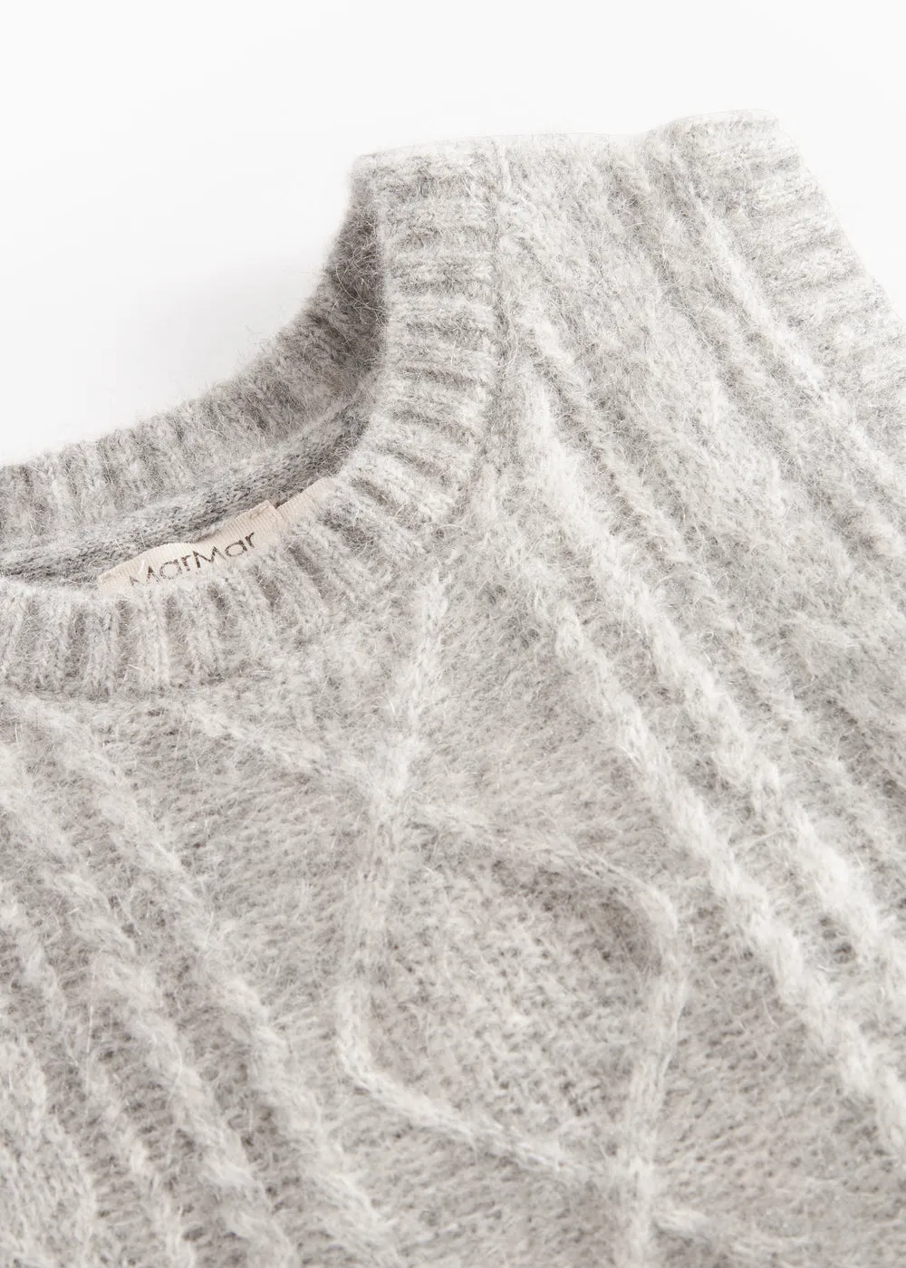 MarMar Tajo strikvest Morning Dew Mel mohair