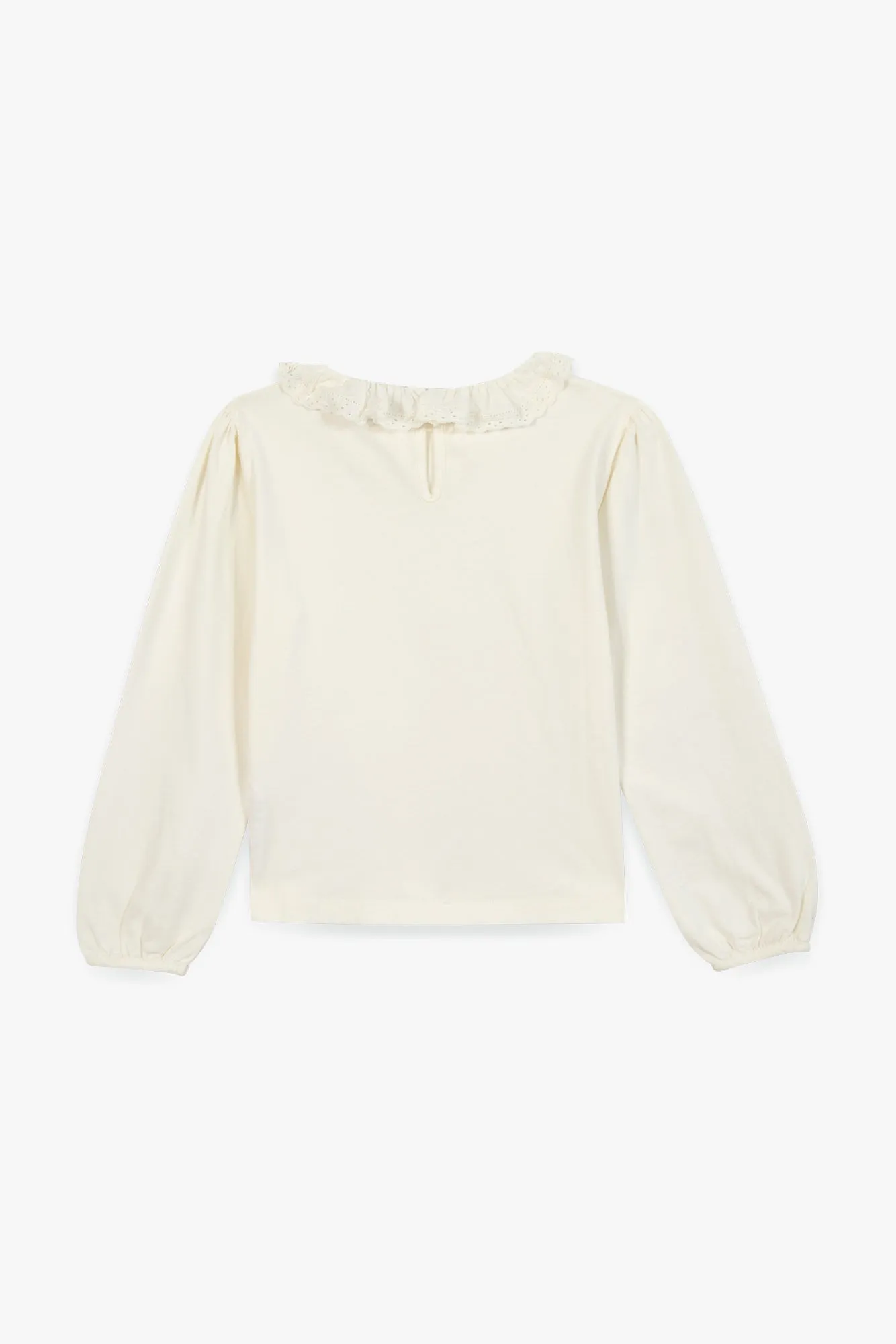 Bonton Miel Ecru t-shirt bomuld flæsekrave