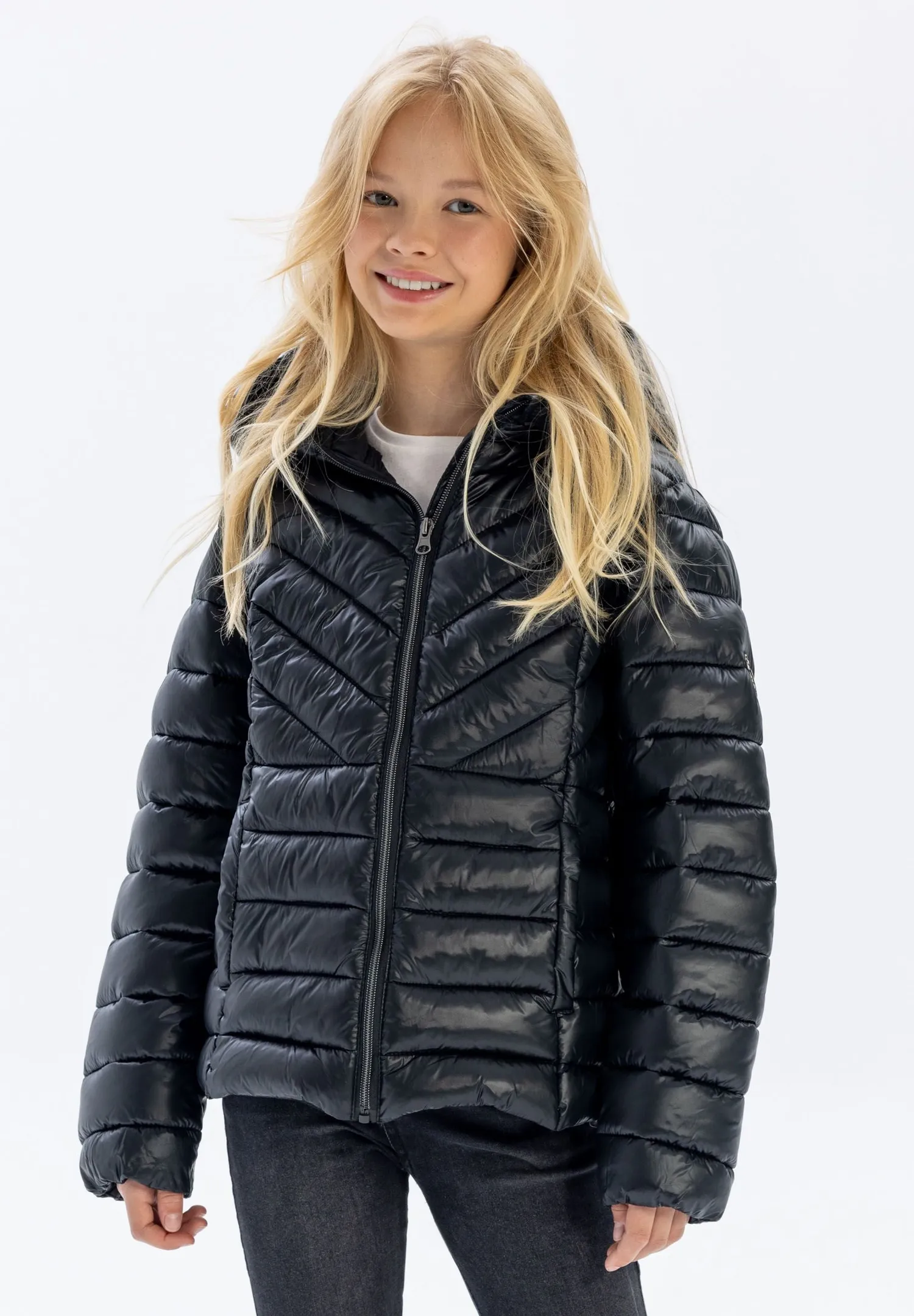 Minoti 41170 dynejakke sort til piger polyester