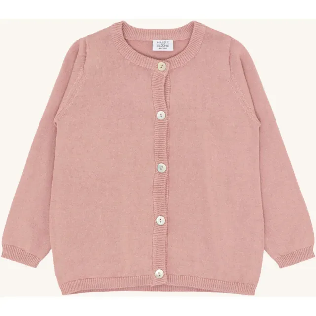 Hust & Claire Cara cardigan Dusty Rose økologisk bomuld