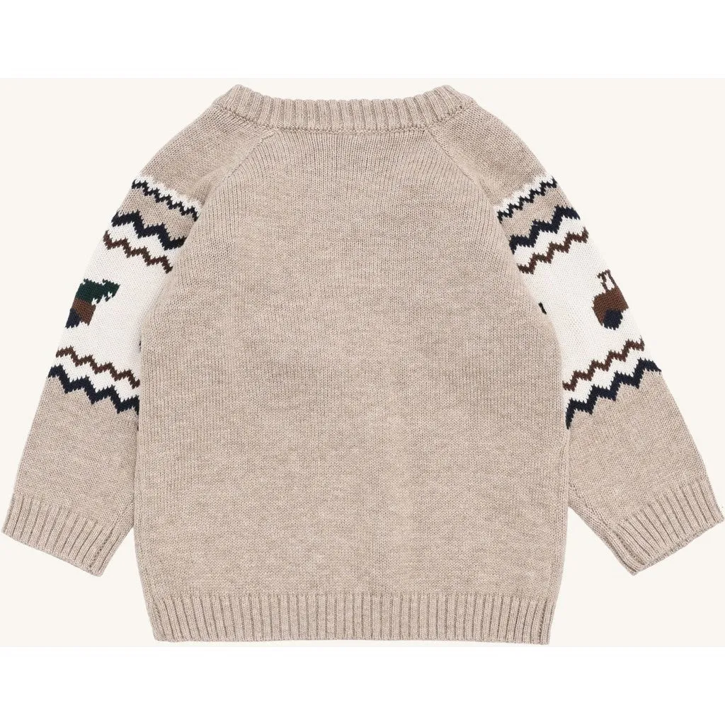 Hust & Claire Perry Truck pullover Beige Melange økologisk