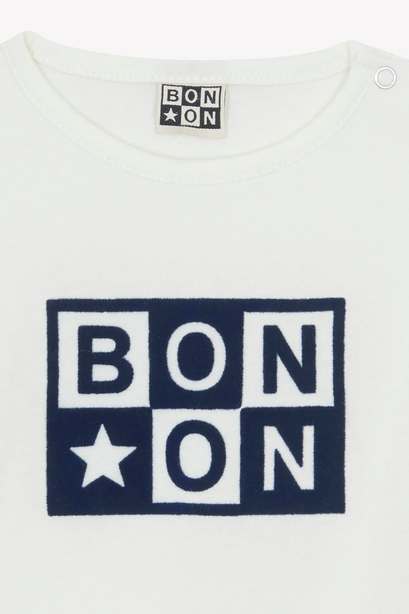 Bonton Taxi Logo Ecru Bonton T-shirt bomuld
