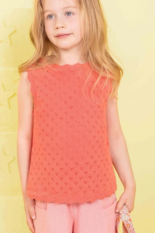 Bonton Noix Rose top ærmeløs bomuld rosa