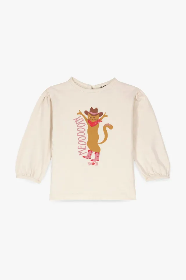 Bonton Titty T-shirt beige kat bomuld