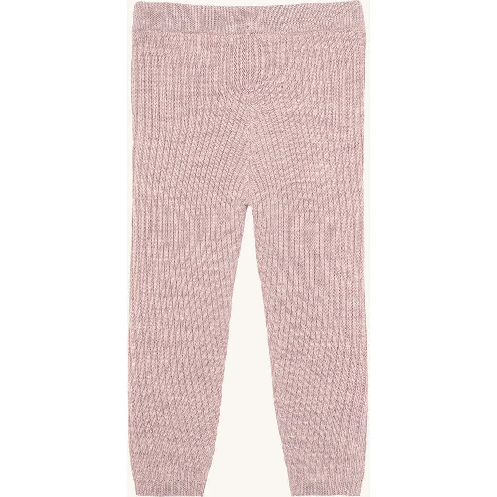 Hust & Claire Lui Wool Rib leggings heather merinould