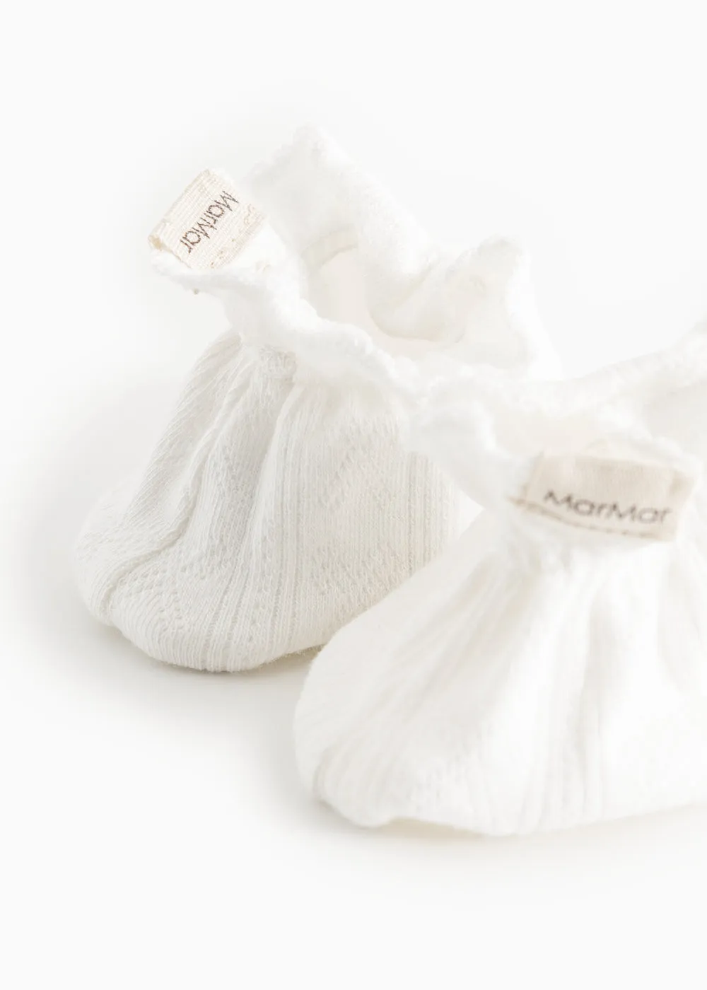 MarMar Bootsies Futter Gentle White pointelle