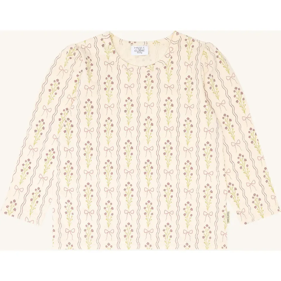 Hust & Claire Alma langærmet t-shirt Vanilla blomst