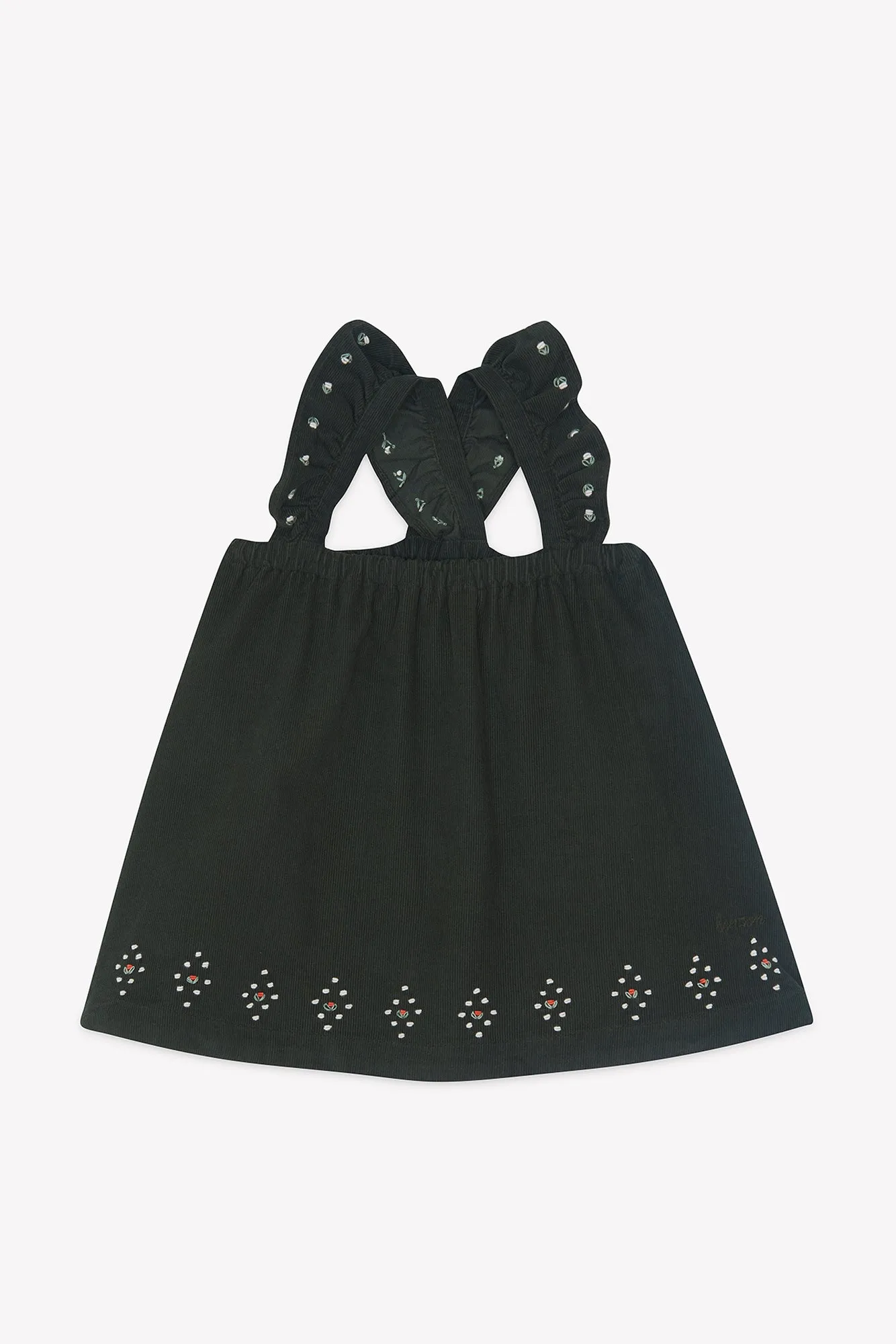 Bonton Madeleine Black Bird kjole sort fløjl
