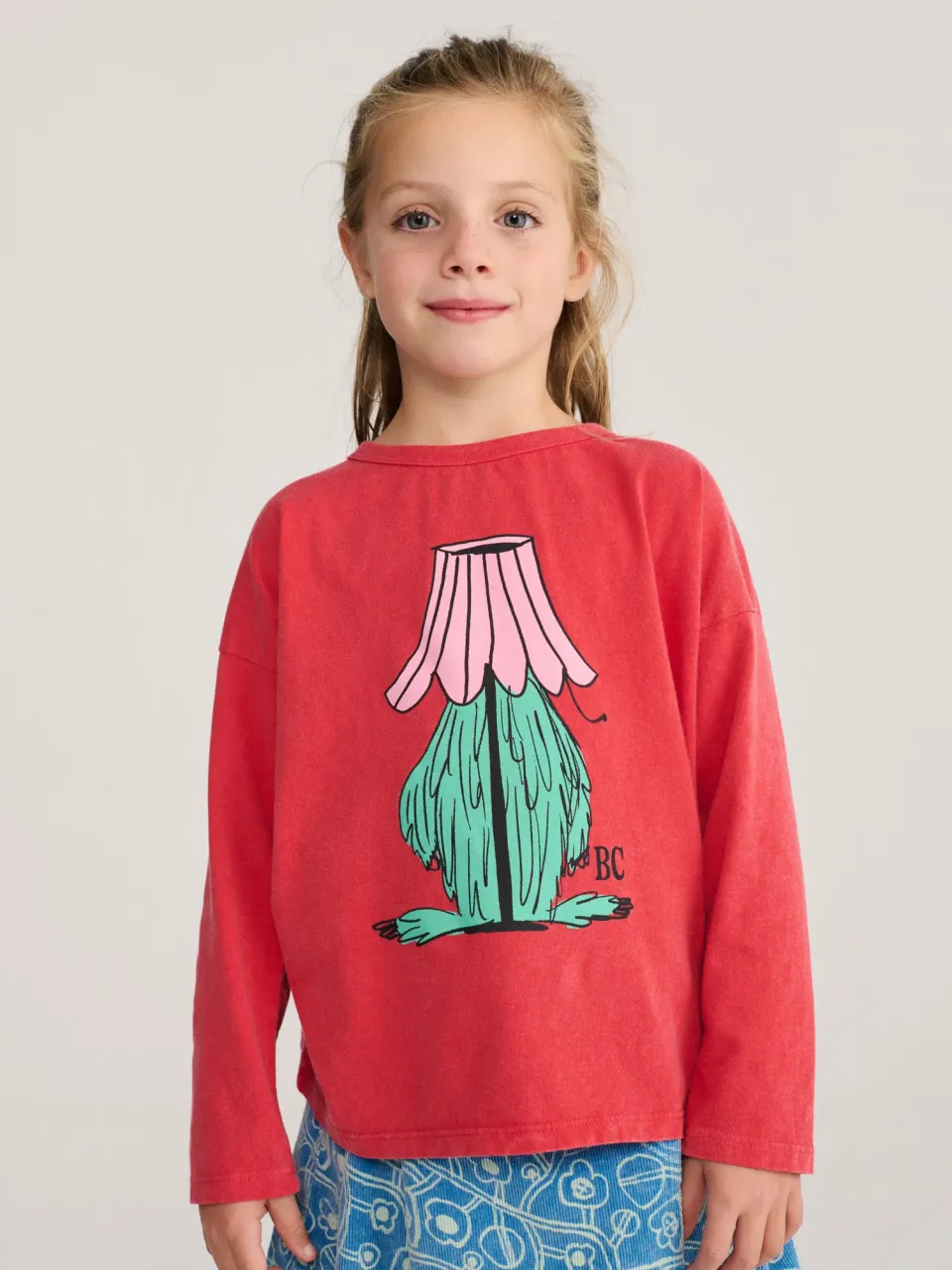 Bobo Choses Hidden Monster t-shirt rød økologisk bomuld