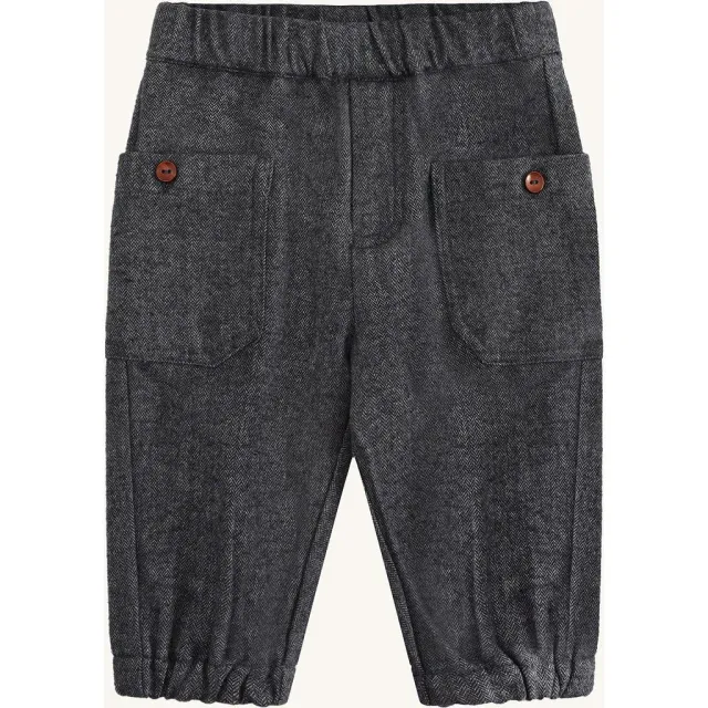 Hust & Claire Tue Herringbone Bukser Grey Blend