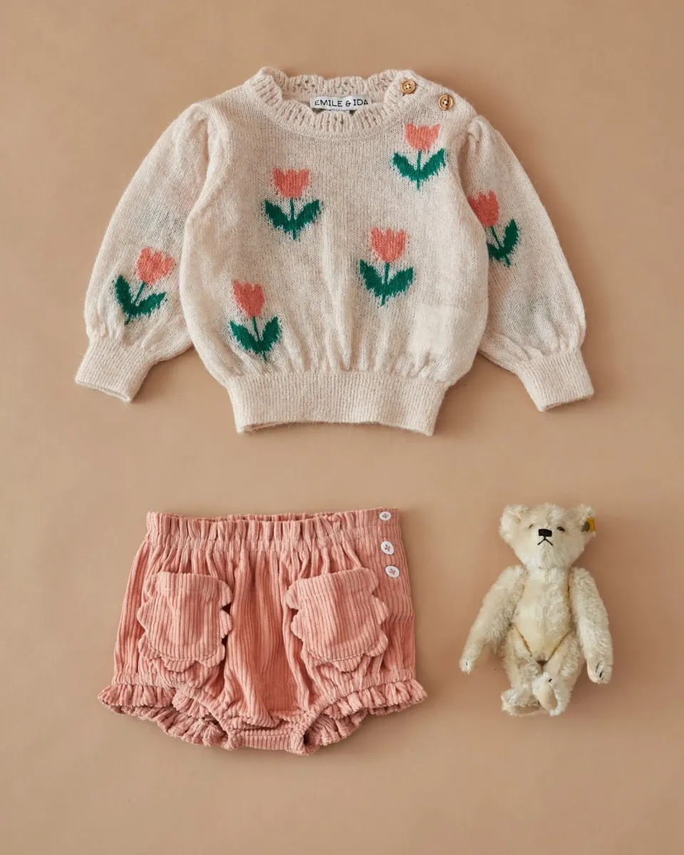 Emile et Ida Velours bloomers rose baby fløjl