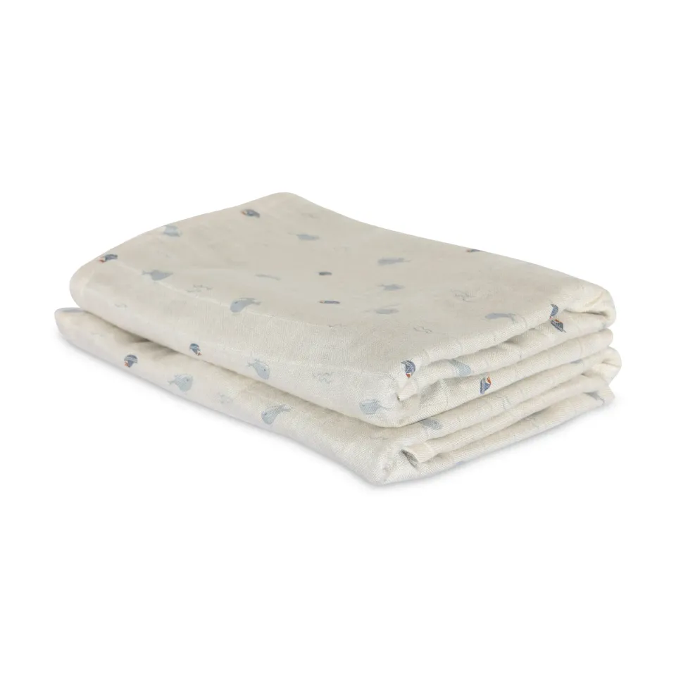 nuuroo Josefine bambus stofble 2-pak Ocean 60x60