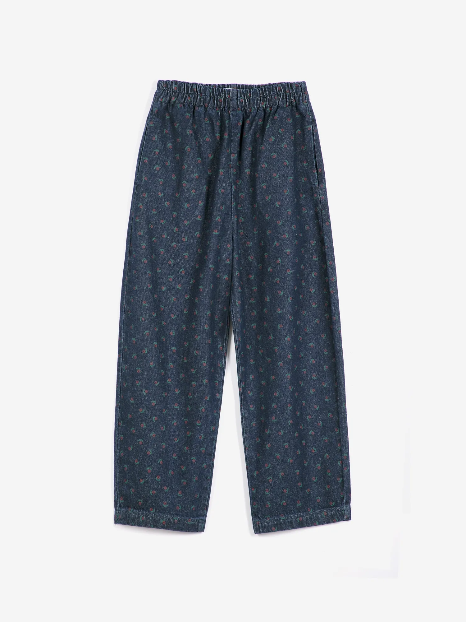 Bobo Choses Swamp Whirl all over denim cocoon bukser navy